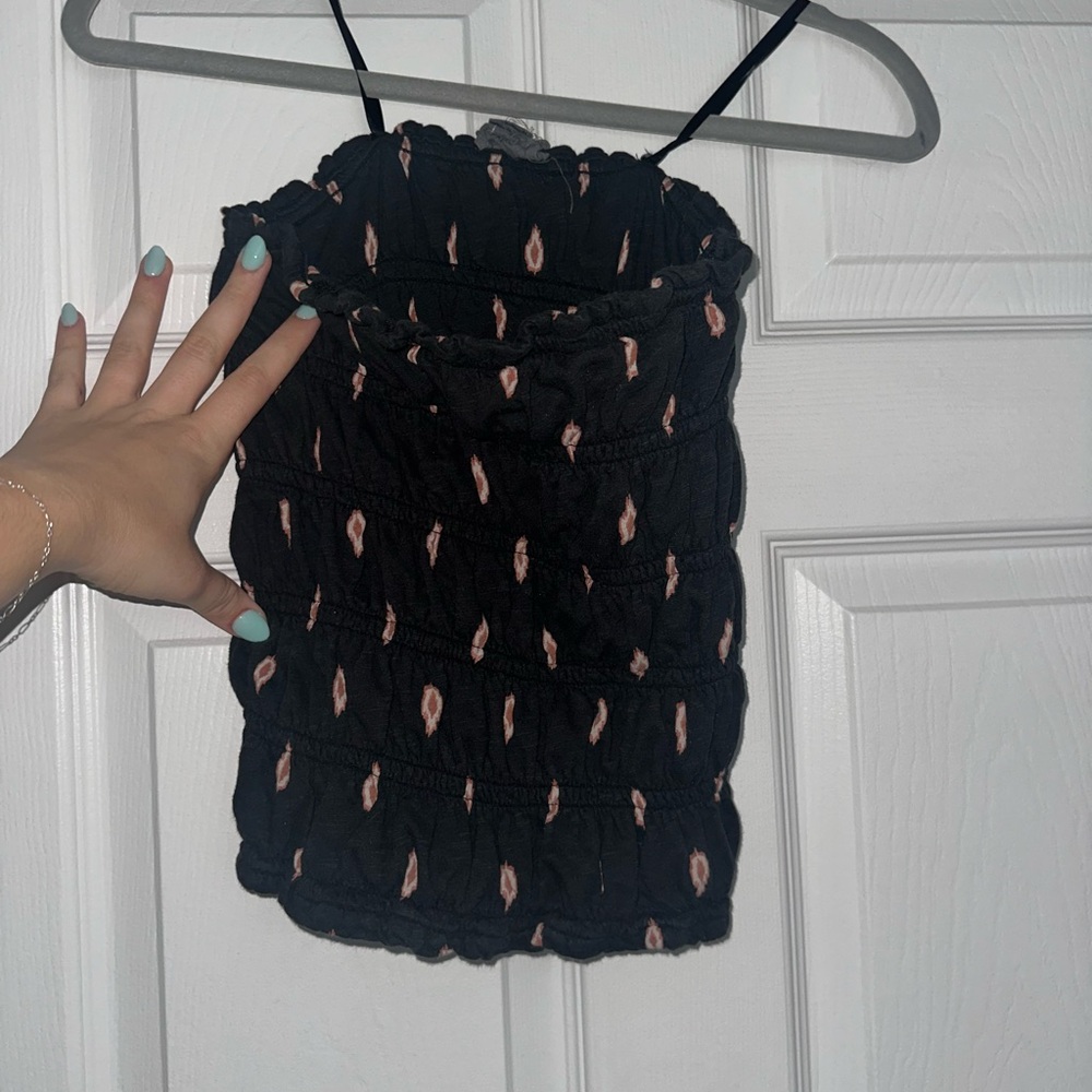 Anthropologie Black and Pink tube top